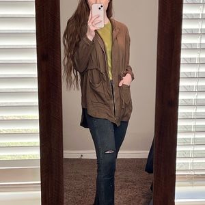 Olive hooded jacket